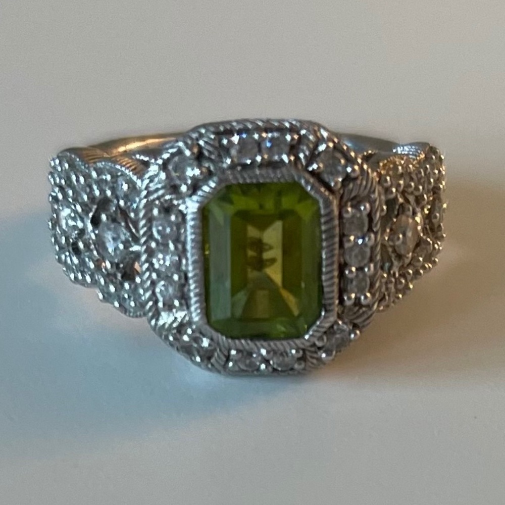 Judith Ripka Sterling Silver and Amethyst Cocktail Ring